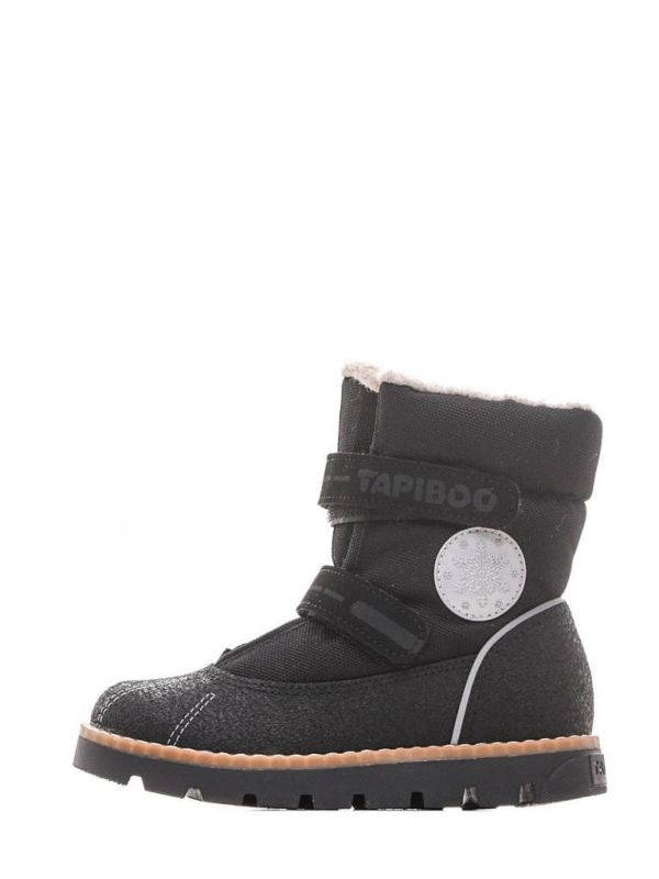 Children's boots 23025 leather/textile, ICELAND black,
