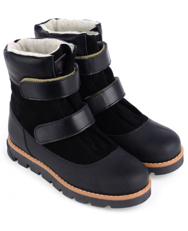 Children's boots 23010 leather, MILAN black
