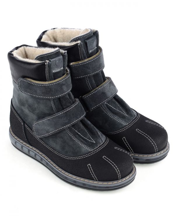 Children's boots 23010 leather, BERLIN gray