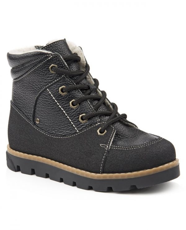 Children's boots 23016 leather, STOCKHOLM black