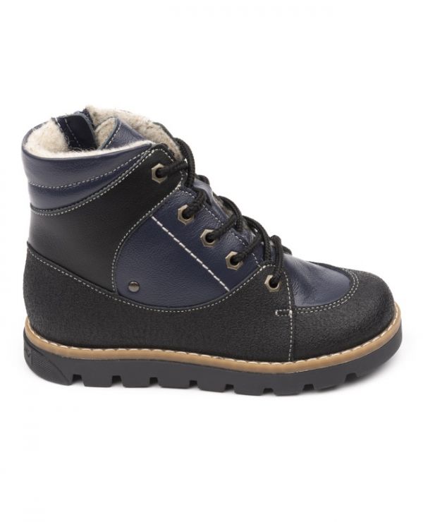 Children's boots 23016 leather, NEW YORK blue