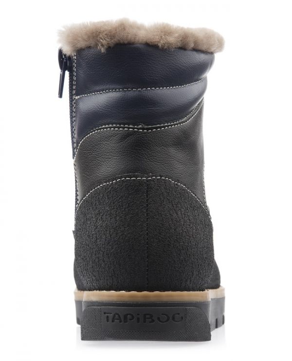 Children's boots fur 23016 leather, NEW YORK blue