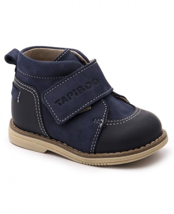 Children's boots 24015, leather IRIS blue