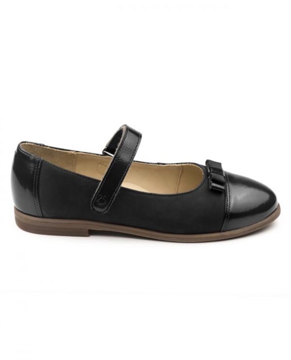 Children's shoes, Velcro 25012 leather, TWIST black
