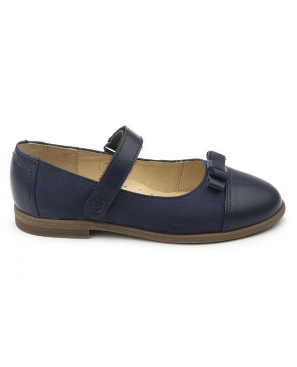 Children's shoes, Velcro 25012 leather, IRIS blue