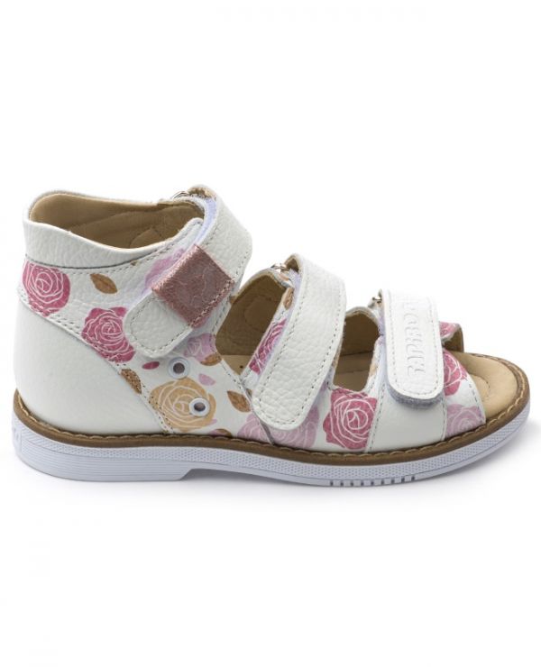 Children's sandals 26006 leather, LILY white