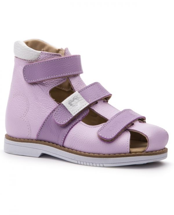 Sandals for children 26008 leather, lilac lilac