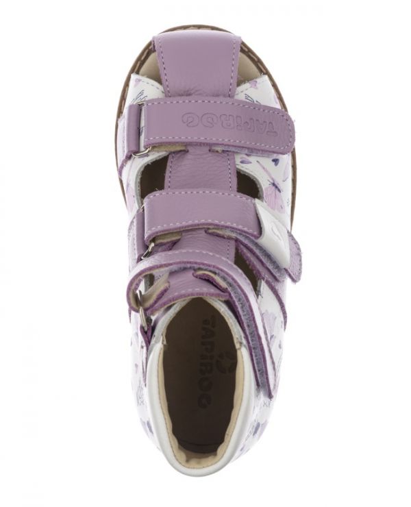 Sandals for children 26008, lilac leather lilac