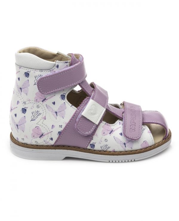 Sandals for children vault 26008 leather, lilac lilac