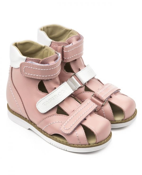 Children's sandals 26012, leather VIOLE pink