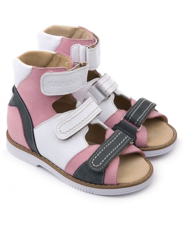 Sandals for children 26016, leather LILY pink