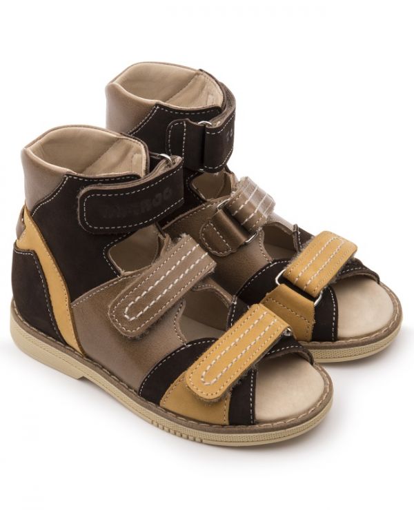 Sandals for children 26016, leather NARCISS brown