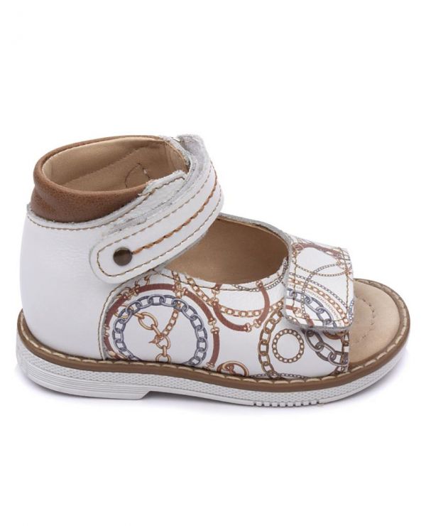 Sandals for children 26011 HOBBY white/chains