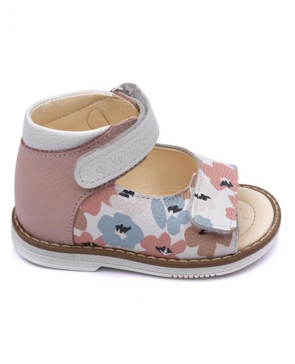 Children's sandals 26011 LILY pink/flowers