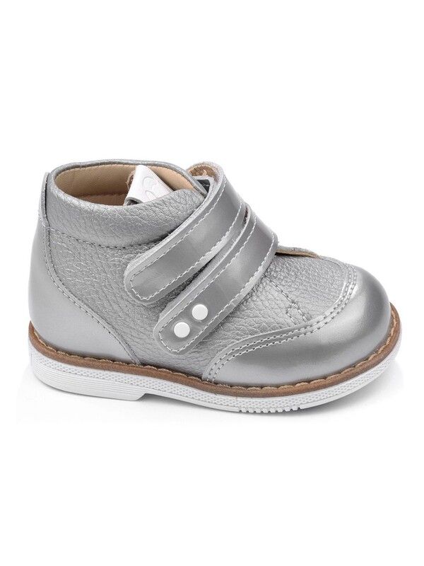 Children's boots 24018 leather, lily of the valley silver