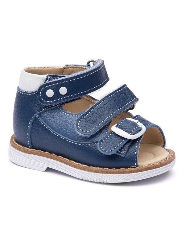 Sandals for children 26037, leather, VASILEK blue