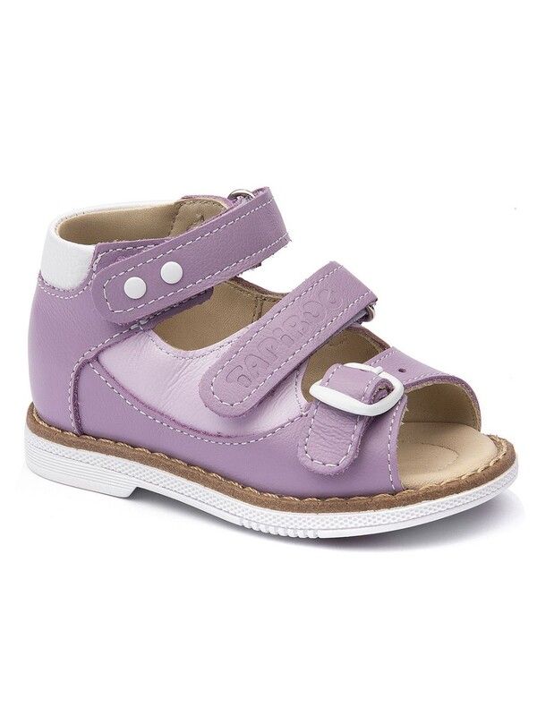 Sandals for children 26037, leather, lilac lilac