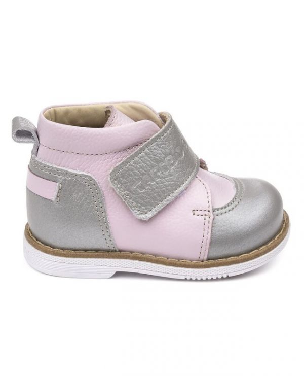 Children's boots 24015 leather, LILA gray