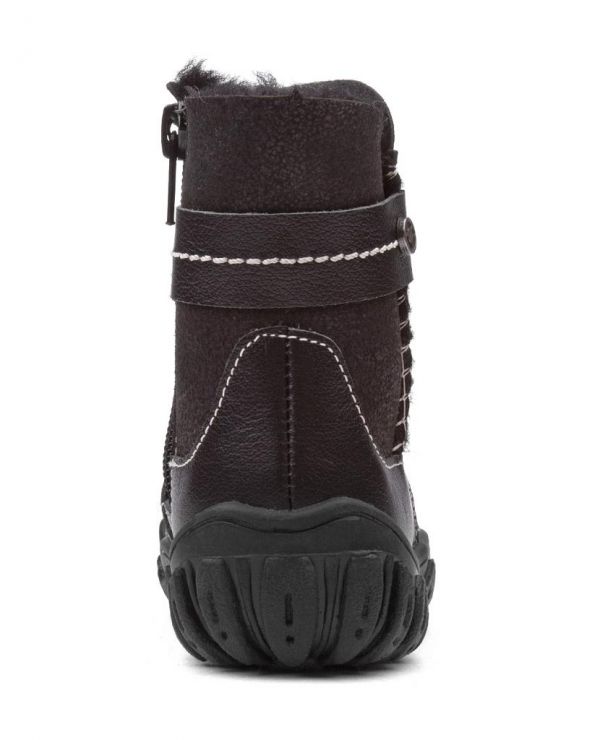 Children's boots fur 22016 leather, MILAN black