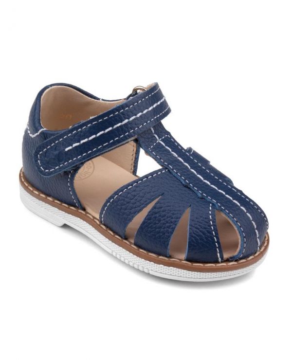 Children's sandals 36001 leather, VASILEK blue