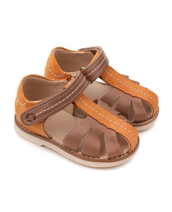 Children's sandals 36001 leather, NARCISS terracotta