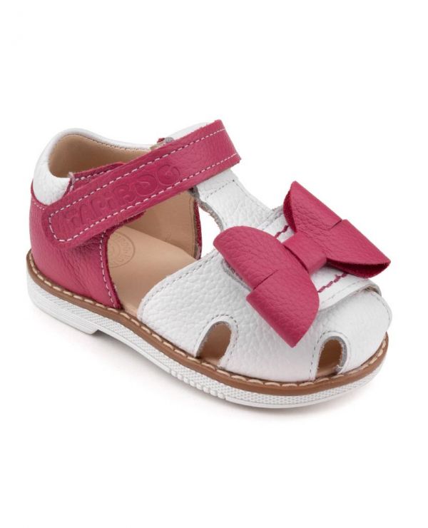 Children's sandals 36003 leather, FUCHIA raspberry