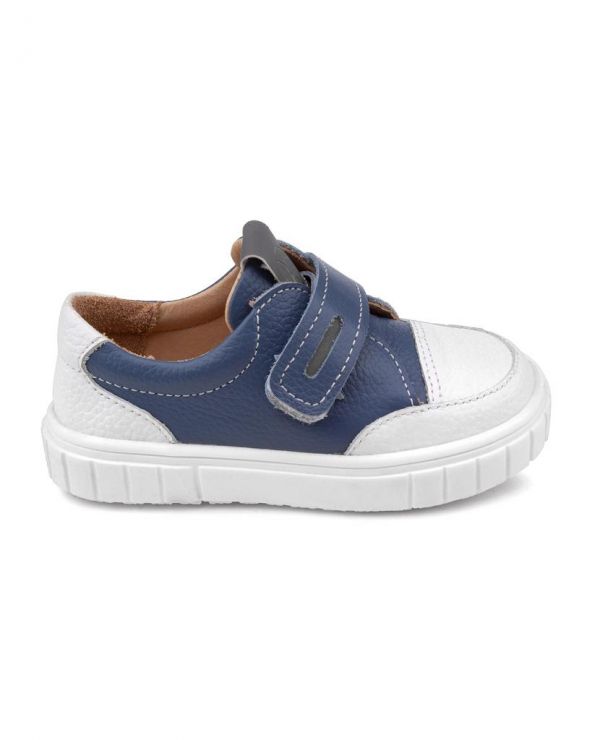 Low shoes for children 34007 leather, VASILEK blue