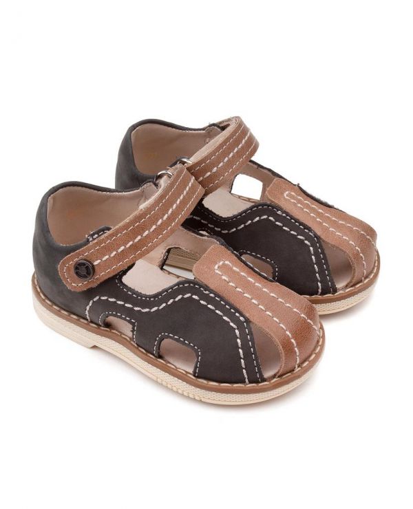 Children's sandals 36002 leather, IRIS gray