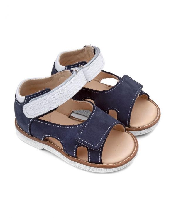 Children's sandals 36004 leather, IRIS blue
