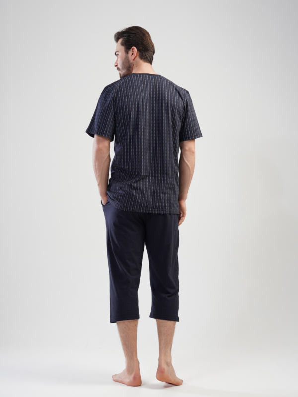 201623 0000 Short sleeve capri set LINE dark blue