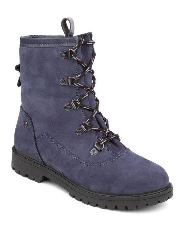 Boots children's wool 23023 leather, NEW YORK blue