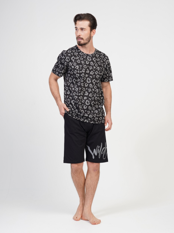 109105 0335 Set with short sleeves WILD black