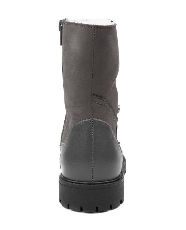 Boots children's wool 23031 leather, BERLIN gray