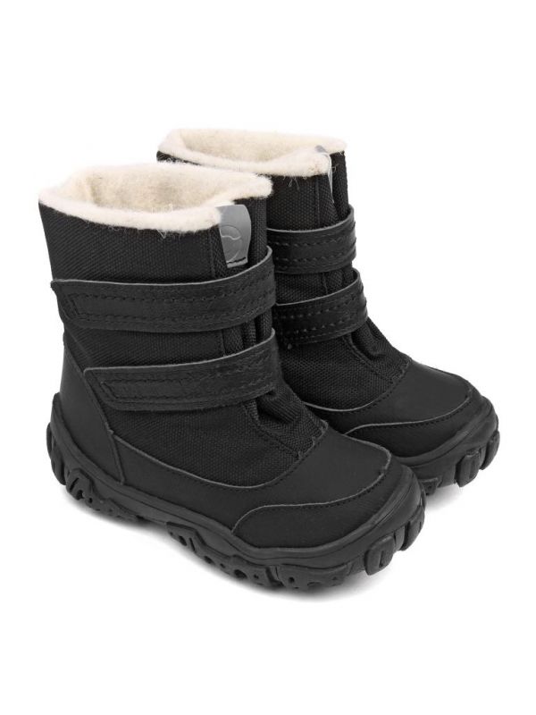 Children's boots 33001 leather/textile, ICELAND black
