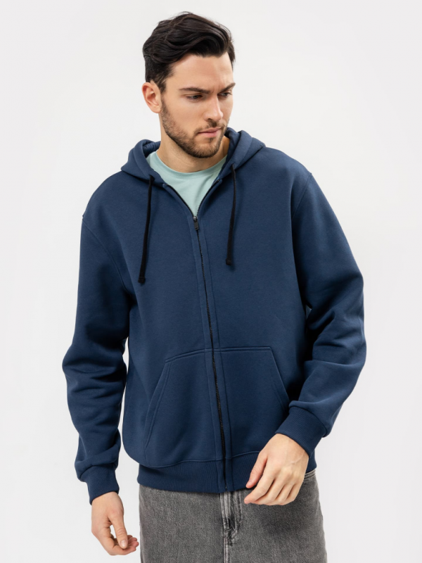 Sweatshirt blue + print