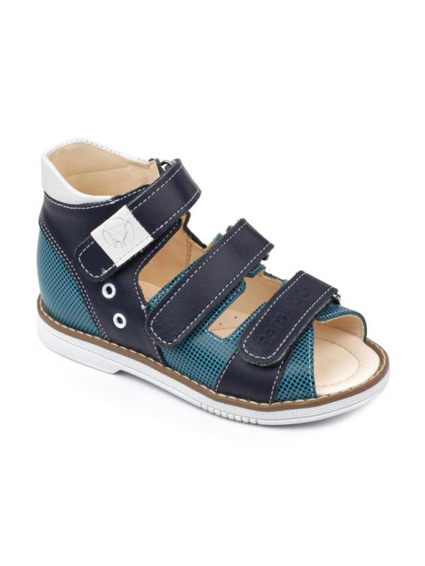 Children's sandals 26006 leather, VASILEK blue