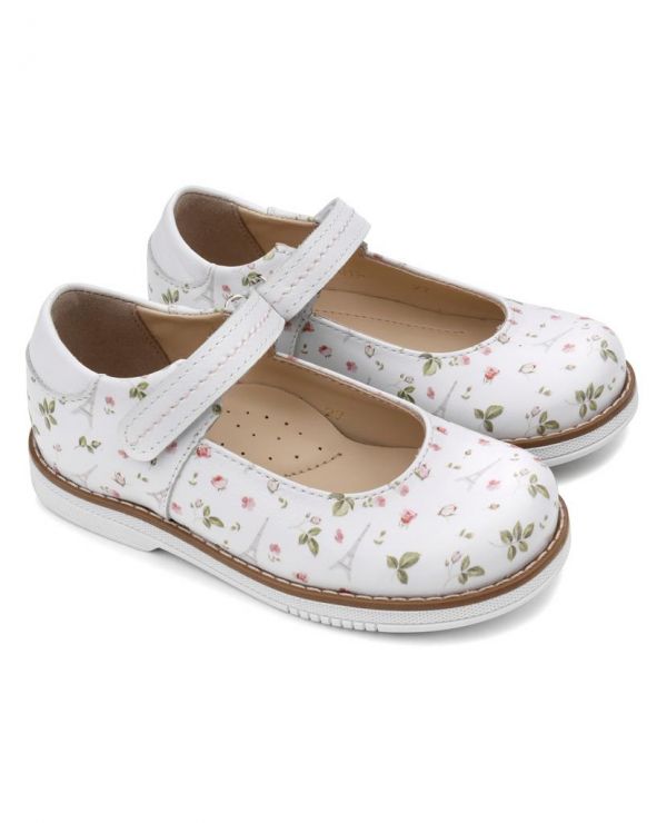 Children's shoes 25018 leather, HOBBY white/Paris