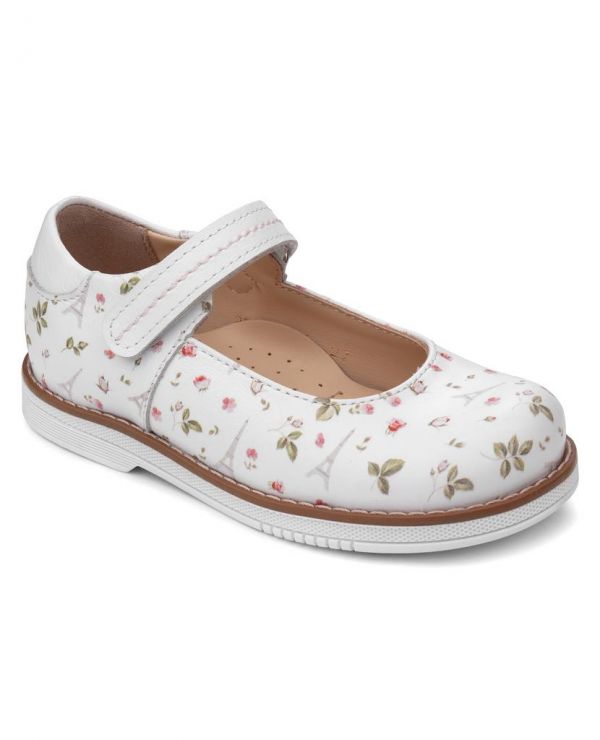Children's shoes 25018 leather, HOBBY white/Paris