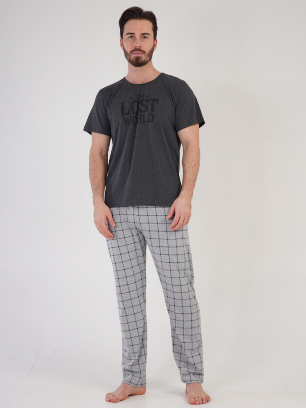 211498 1708 Set with trousers short sleeve LOST anthracite