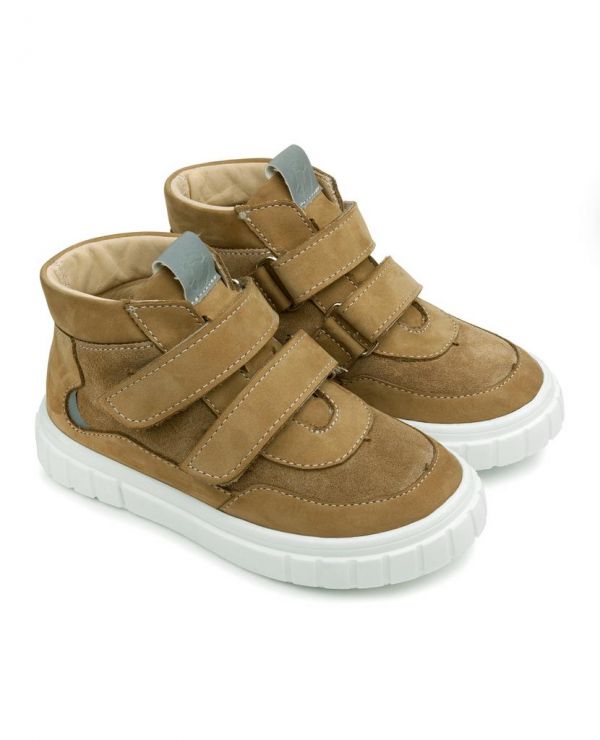 Boots for children k / p 33003 leather, CAIRO olive