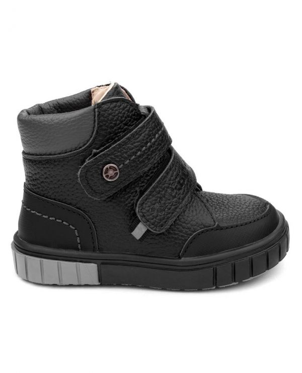 Children's boots to / p 33004 leather, STOCKHOLM black