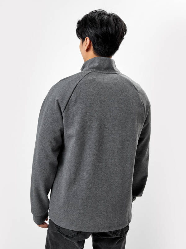 Jacket melange dark gray 4348-F + print