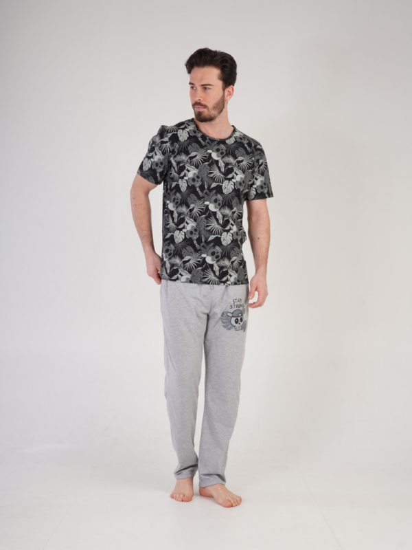 212087 1026 Set with trousers short sleeve JUNGLE black