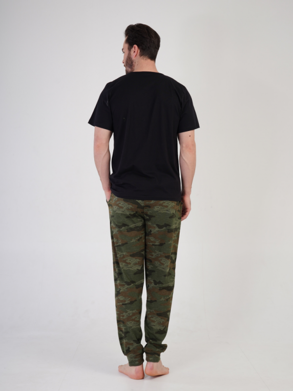 212171 4191 Set with short sleeve trousers LEADER black