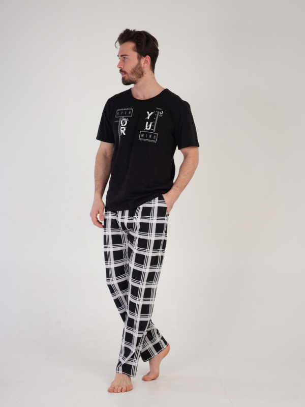 212267 6006 Set with trousers short sleeve FUTURE black