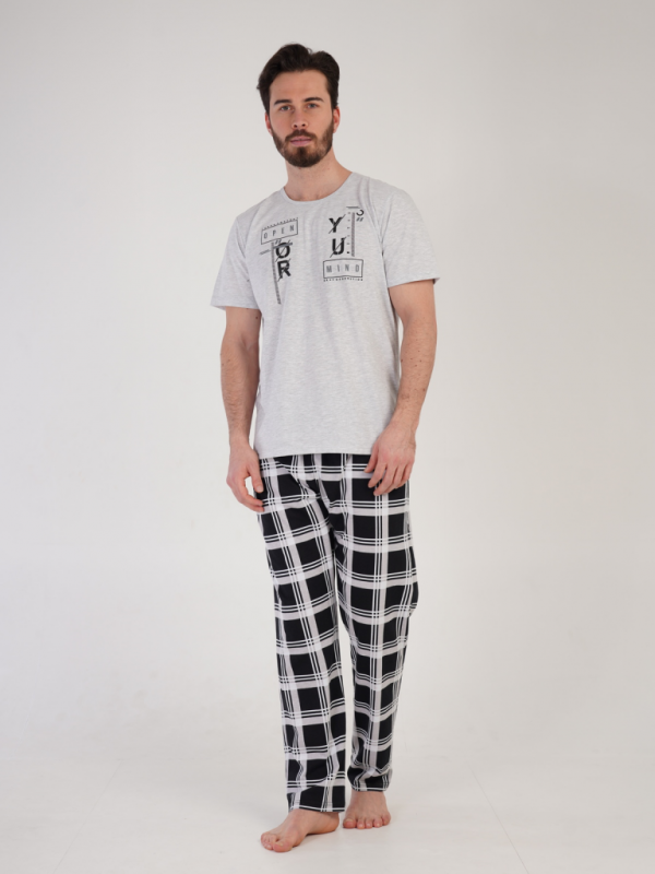212267 6006 Set with trousers short sleeve FUTURE gray