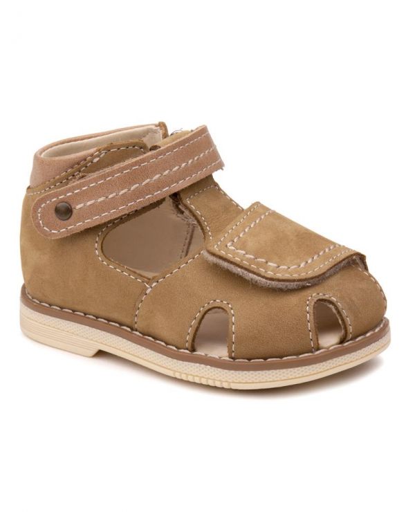 Children's sandals 26021 leather, NARCISS olive