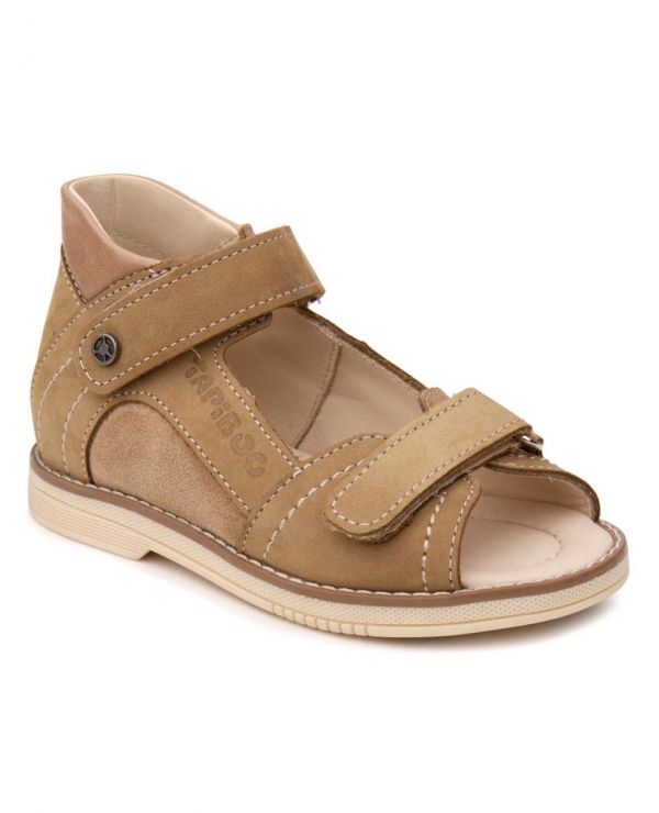 Children's sandals 26026 leather, NARCISS olive