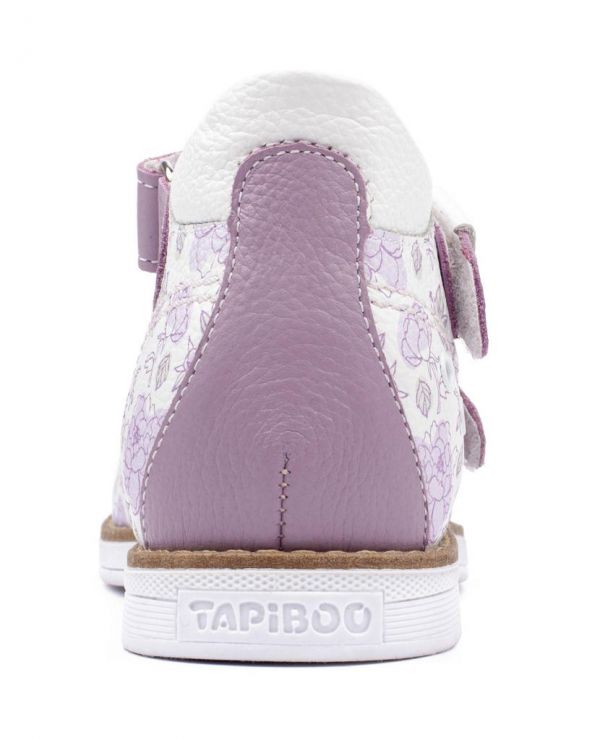 Children's sandals 26004 leather, lilac lilac/peonies