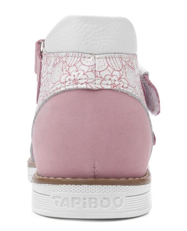 Children's sandals 26006 leather, LILY pink/contour